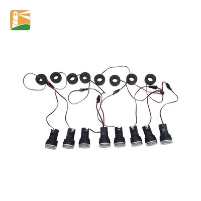 Lot of 8LED Digital Ammeter Gauge Signal Light with 100A CT, Size 22mm