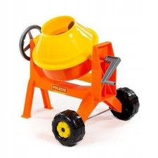 Mini Cement Mixer Toy 24cm for Kids, Play Sand Water Mixing, Durable Plastic