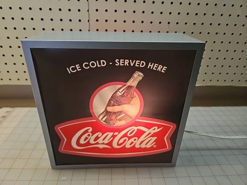 Vintage Enjoy Coca-Cola Retro Light-Up Tabletop Display Sign | Bar & Restaurant