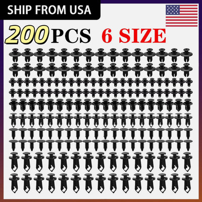 For Nissan 200Pcs Bumper Clips Retainer Auto Car Rivets Fastener Fender Push
