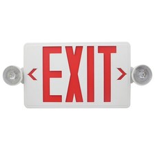 CM MZY LED Exit Sign with Emergency Lights,Exit Light 1 Pack, Red