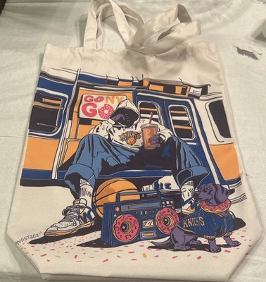 Limited Edition Dunkin Donuts X New York Knicks Tote Bag Design By MADSTEEZ