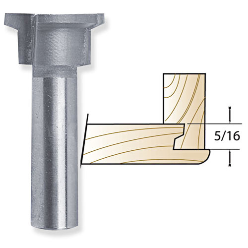 Whiteside Locking Drawer Glue Joint Bit, 1/2 in. SH x 1/2 in. CL x 1 in. LD 3347