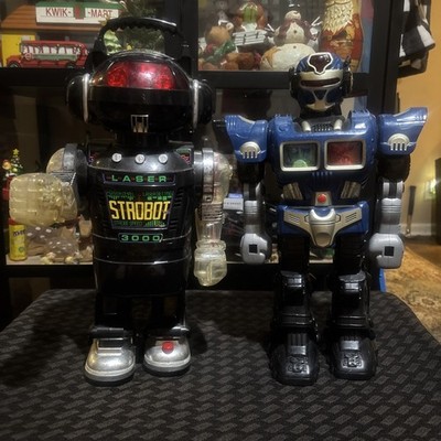 Vintage 1984 Laser Strobot 3000 Robot Figure  -HAP-P-KID 2005 TURBO FIGHTER   