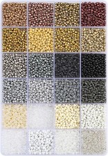 Champagne Glow Assorted Glass Seed Beads Jewelry Making Kit 12500 Pieces