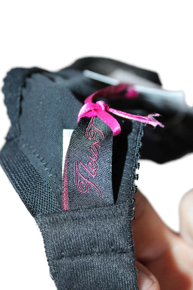 Sujetador Fleur T Mujer Fleurtatious Encaje Balconette Negro Sólido Talla 32DD Foto 3 de 4