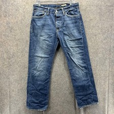 Vintage Polo Ralph Lauren Jeans Mens 30x30 Blue Straight Denim 15941 Button Fly