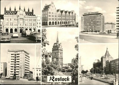 ROSTOCK CITY City Hall Main Post Office House of Shipping High-Rise Ernst-Thaelmann-P