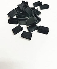 Pack of 20 Black Soft Silicone USB a Type Port Cover anti Dust Plugs Stopper Pro