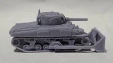 Sherman Dozer Flames of War American 3D Printed Models 1/100 15mm