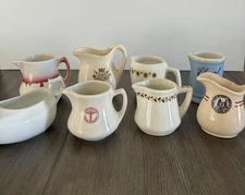 Vintage8 Mixed Brands Creamers pitchers 3.5 Inc To 3 Inc