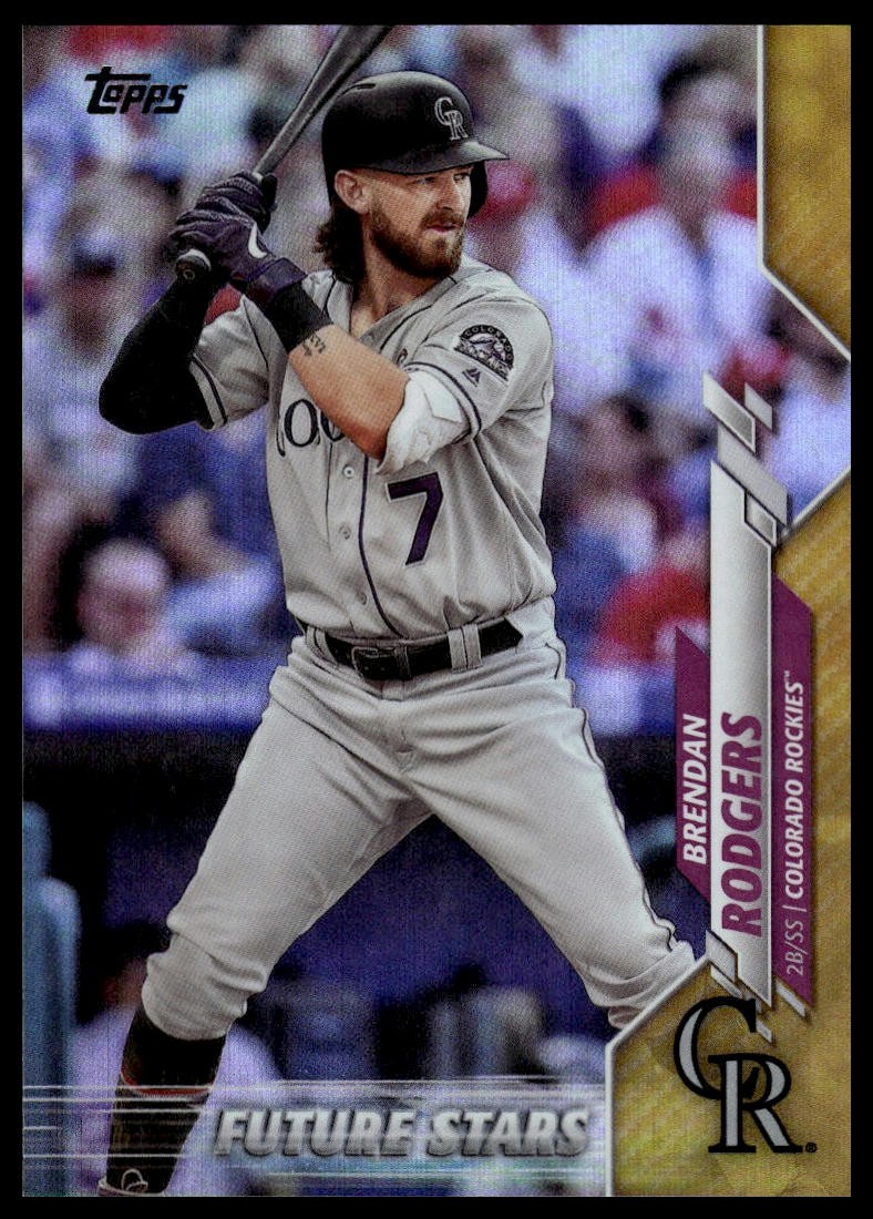2020 Topps #408 Brendan Rodgers Gold Foil