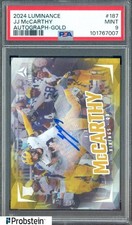 2024 Panini Luminance Gold #187 JJ McCarthy Vikings RC Rookie AUTO 2/75 PSA 9 