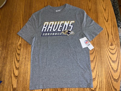 BALTIMORE RAVENS FOOTBALL NFL TEAM APPAREL MEN'S TRI-BLEND SHIRT MEDIUM