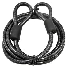 10mm Heavy-Duty Security Cable, Vinyl Coated Braided Steel with Sealed Looped...