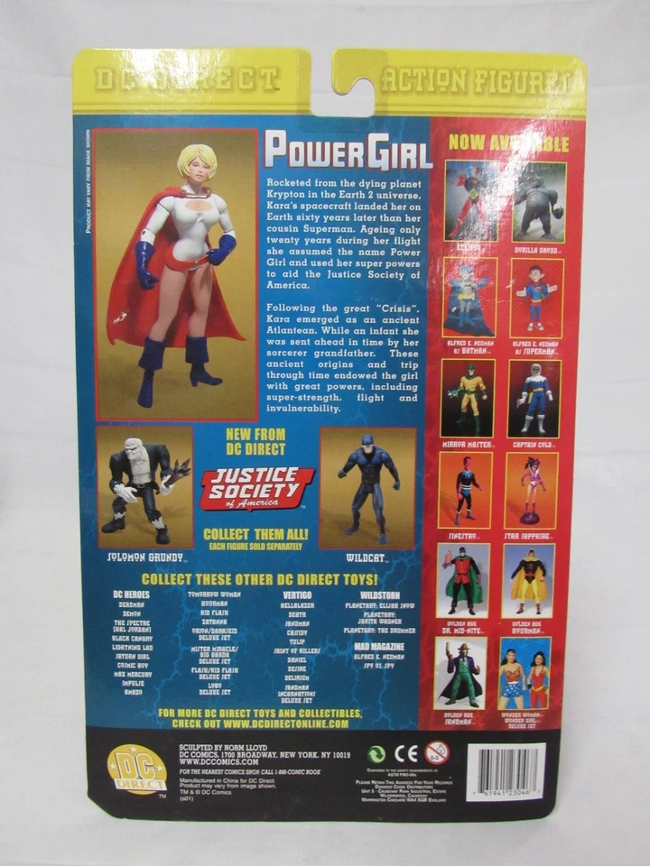 DC Direct Justice Society Of America Power Girl 6" Figure Sealed MOC LA741 - Image 2 of 3