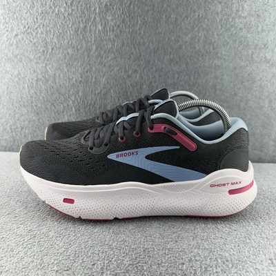 Brooks Ghost Max Women s Size 10 Gray White Athletic Running Shoes Sneaker