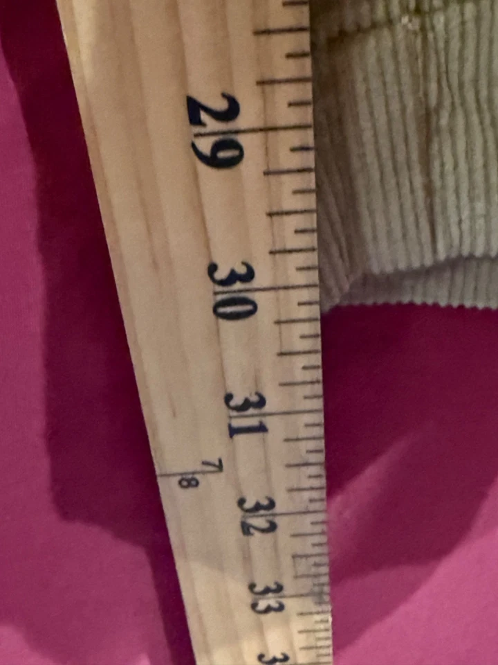 Calça masculina 42x32 Barry tijolo veludo bronzeado zíper mosca frente plana - Imagem 3 de 4