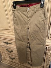 Levi's 502 Boys Chino Pants Beige 10 REG Adjustable Waist Cotton Casual