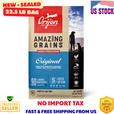 ORIJEN Amazing Grains High Protein Dry Dog Food Original Recipe 22.5lb Bag