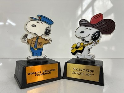 ヴィンテージ SNOOPY トロフィー AVIVA 箱付 Rare VINTAGE Peanuts SNOOPY Trophy 