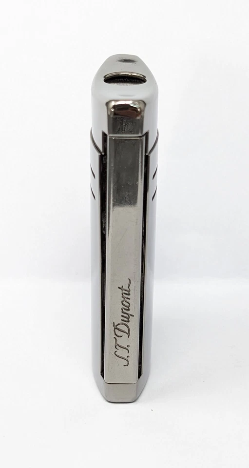 Accendino ST Dupont maxijet chrome vibration colore grigio non funziona ricambi - Immagine 2 di 4