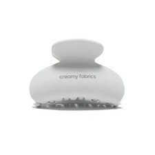NEW cfab creamy fabrics everyday hair claw clip - 2 pack light grey