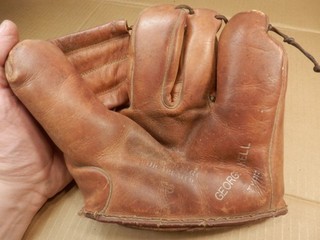 Vintage 1950's George Kell Three Finger Baseball Glove