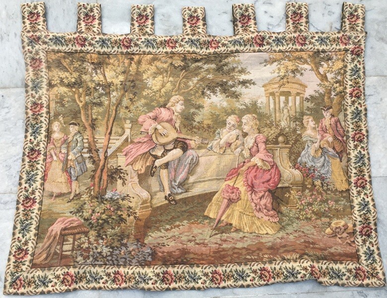 Vintage Tapestry,Medeival French Tapestry Pictorial Tapestry