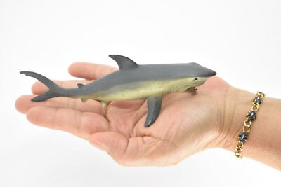 Mako Shark Toy, Shortfin, Realistic Rubber Model, Hand Painted