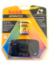 Vtg NOS Kodak Advantix 3200AF 25mm Black Film Camera w/ Built In Flash - D