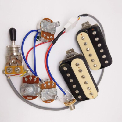 Classic 57 Guitar Pickups 2C with 2V1T Wiring Harness for Les Paul Guitar