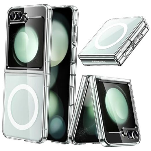 MagSafe-Compatible Clear Magnetic Case for Samsung Galaxy Z Flip 5