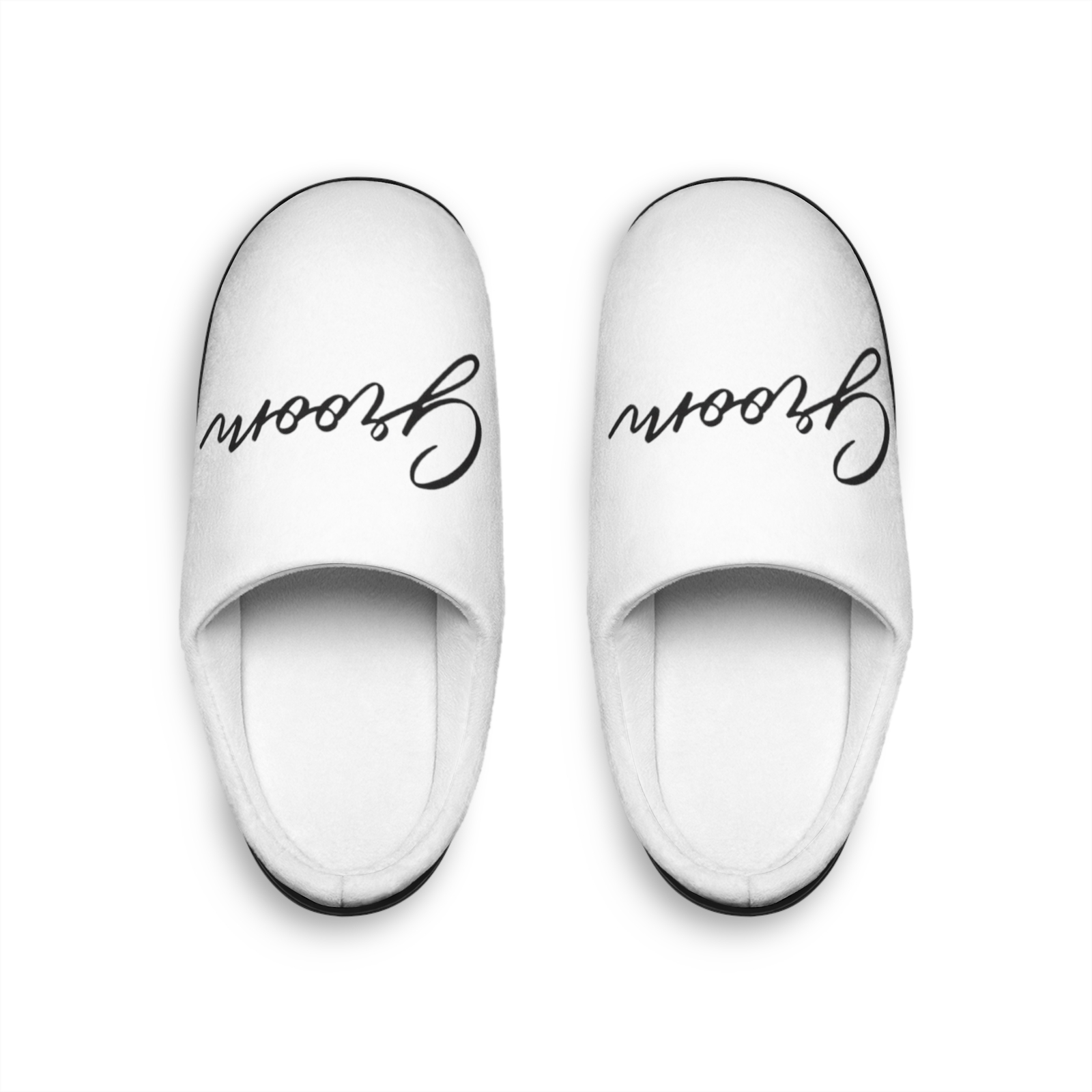 SAOLA Ciabatte da uomo indoor bianche per lo sposo