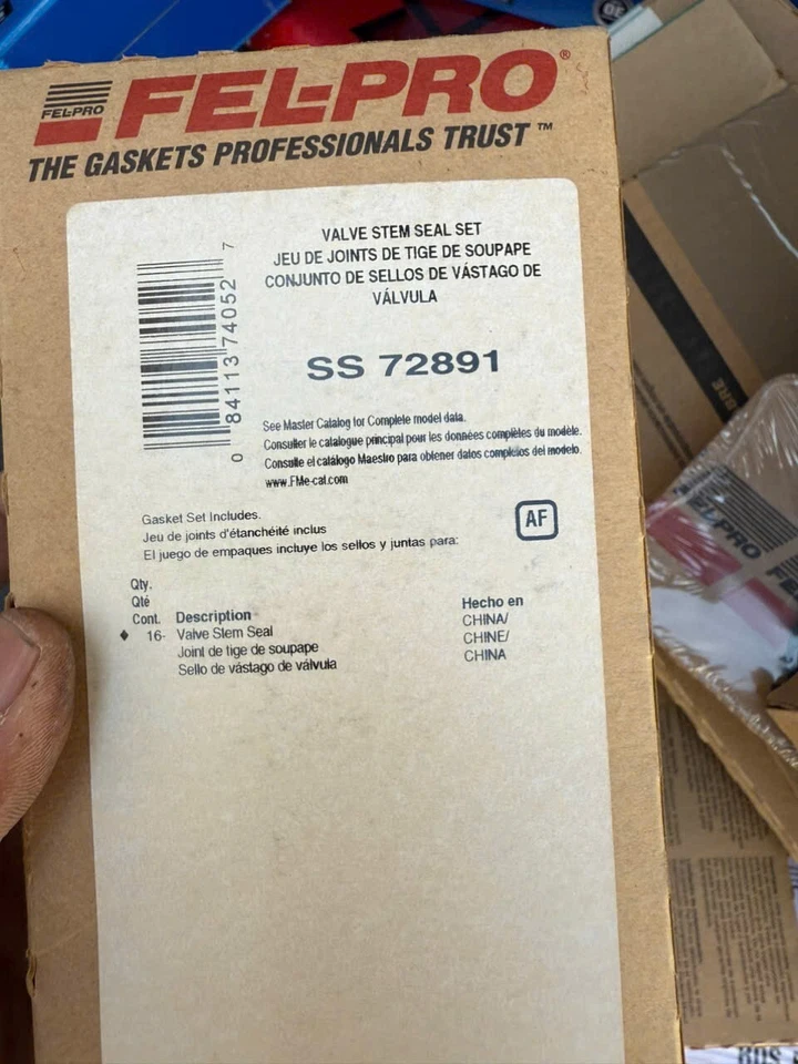 Juego de juntas de aceite de vástago de válvula Fel-Pro SS 72891-1 para modelos seleccionados de Ford 97-19 Foto 2 de 2
