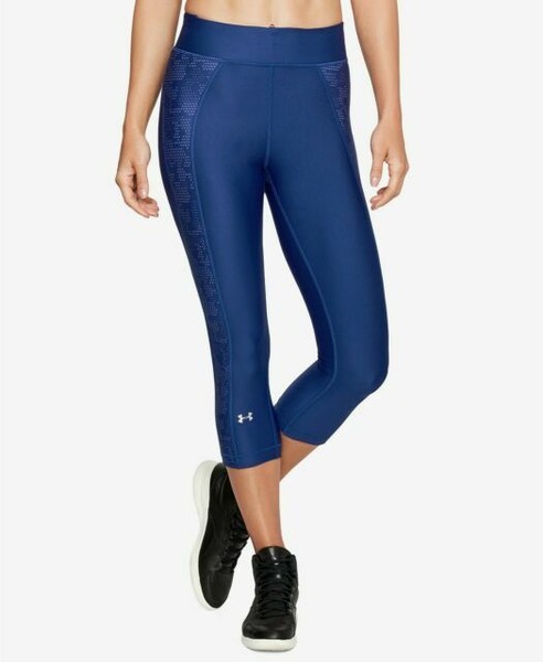 Under Armour Women's HeatGear Compression Capri Leggings Blue Small for sale online | eBay