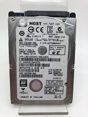 Disque dur interne HDD 500Go HGST Modèle HTS545050A7E380 d'Occasion !!! |  eBay UK