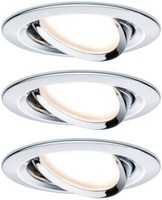 Paulmann Ebl Set Nova Coin 3-Stepdim Rd Schw Led 3X6,5W 2700K 230V Chrom/Alu