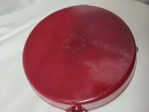 Martha Stewart Collection 12" Cast Iron Red Enamel Skillet Frying Pan - Afbeelding 11 van 24