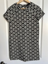 Zara Shift Dress Black White Women's Size Small