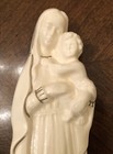 Virgin Mary Statue Made In Ireland Knock Pottery 8” Figurine Holding Baby Jesus — photo 8