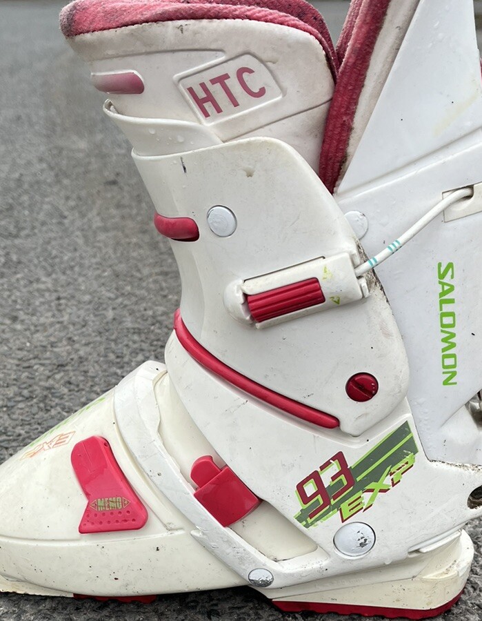 Scarponi da sci Salomon 93 EXP 310 retrò bianchi vintage