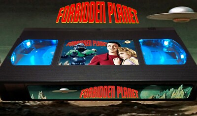 Forbidden Planet (1956) - Retro VHS Lamp +Remote Control - Classic Sci-Fi Movie