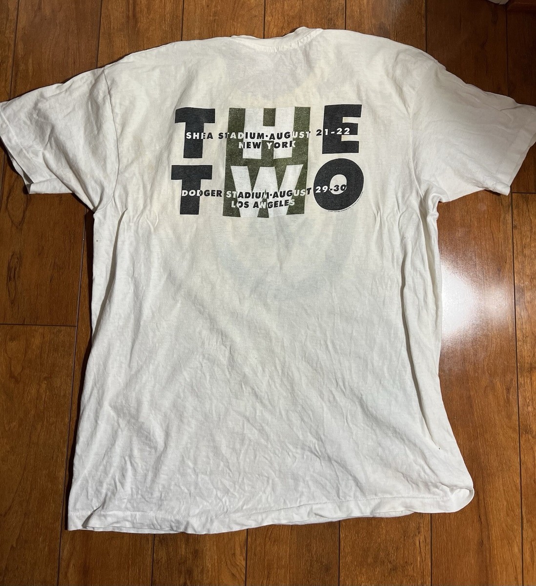 VTG 1992 Elton John Eric Clapton The Two Tour White T Shirt