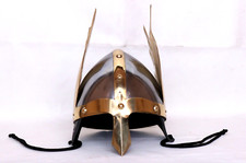 Brass  Iron Handmade Wearable Viking Helmet King Norman Warrior Knight Helmet