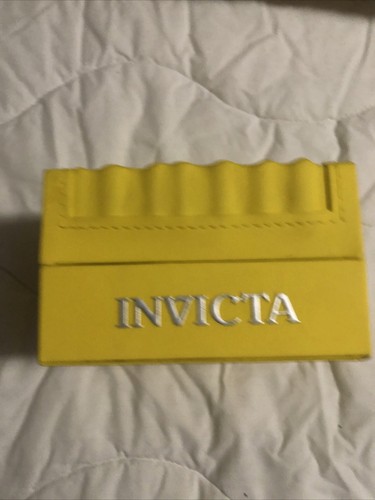 INVICTA BOX Yellow Retail Box & Inner Watch Pillow / Warranty Card ONLY NO WATCH - Picture 5 of 8