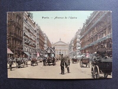 Alte Postkarte Leinwand 75 - PARIS Avenue de l'OPÉRA Agent Circulation