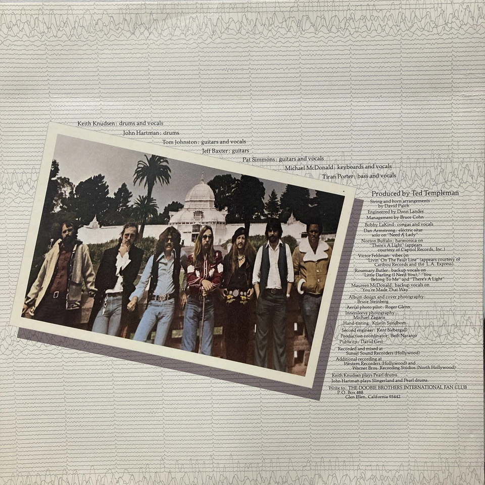 The Doobie Brothers Livin’ On The Fault Line Vinyl LP VG+ 1977 Warner Bros 3045 - Image 3 of 4