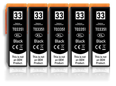5 Tintenpatronen Black XL für Epson Expression Premium XP-530