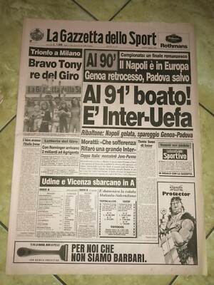 La Gazzetta Dello Sport N°131 Du 5 Juin 1995 – Inter UEFA Boato (GS10)